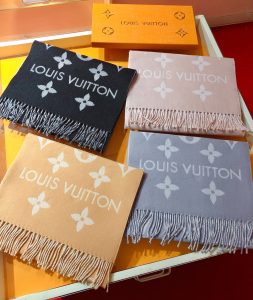 LV tassel wool scarf