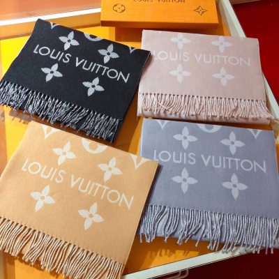 LV tassel wool scarf