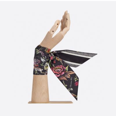 Dior printed rose ribbon