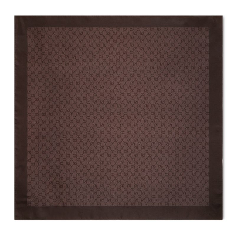 Gucci GG Silk Twill Jacquard Square Scarf