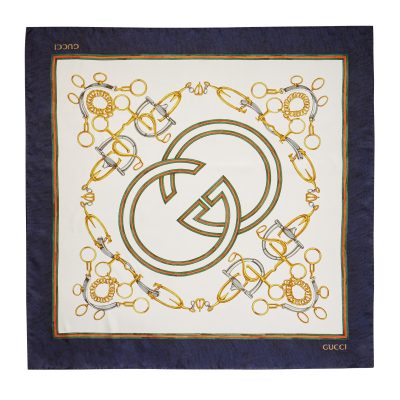 Gucci 'Your Majesty' 印花桑蚕丝方巾 1