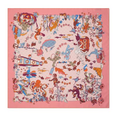 Gucci Printed Silk Square Scarf 1