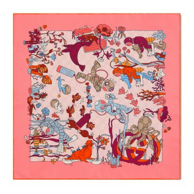 Gucci Printed Silk Square Scarf 1