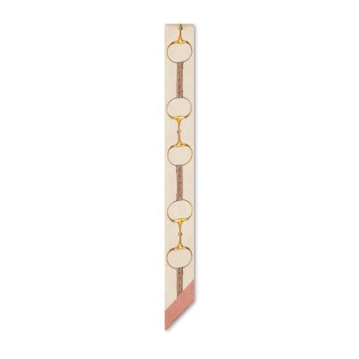 Gucci Gucci马衔扣印花桑蚕丝领结 1