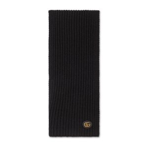Gucci 饰双G羊毛山羊绒混纺围巾 1