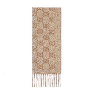 Gucci GG山羊绒金银丝线围巾 1