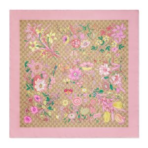 Gucci Generation Gucci Printed GG Twill Silk Square Scarf 1