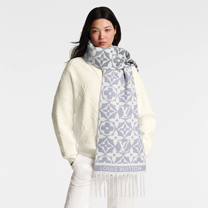 LV FROSTY GRADIENT SCARF