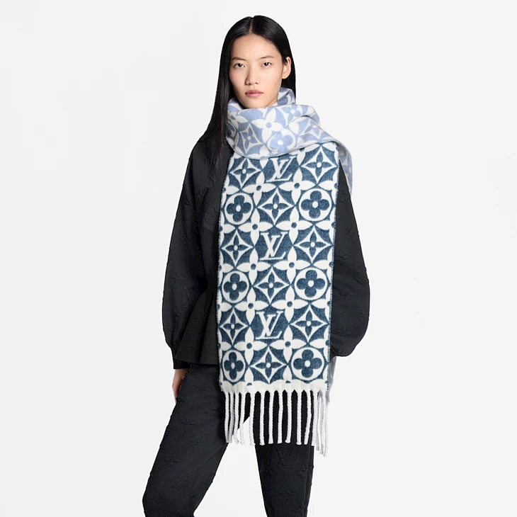 LV FROSTY GRADIENT SCARF