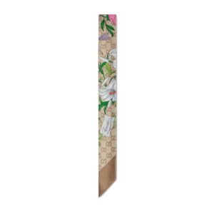 Printed mulberry silk webbing