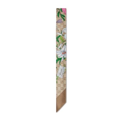 Printed mulberry silk webbing