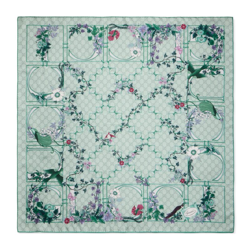 Gucci GW112-GUCCI-777066 3G001 3967-프린트 실크 트윌 스카프