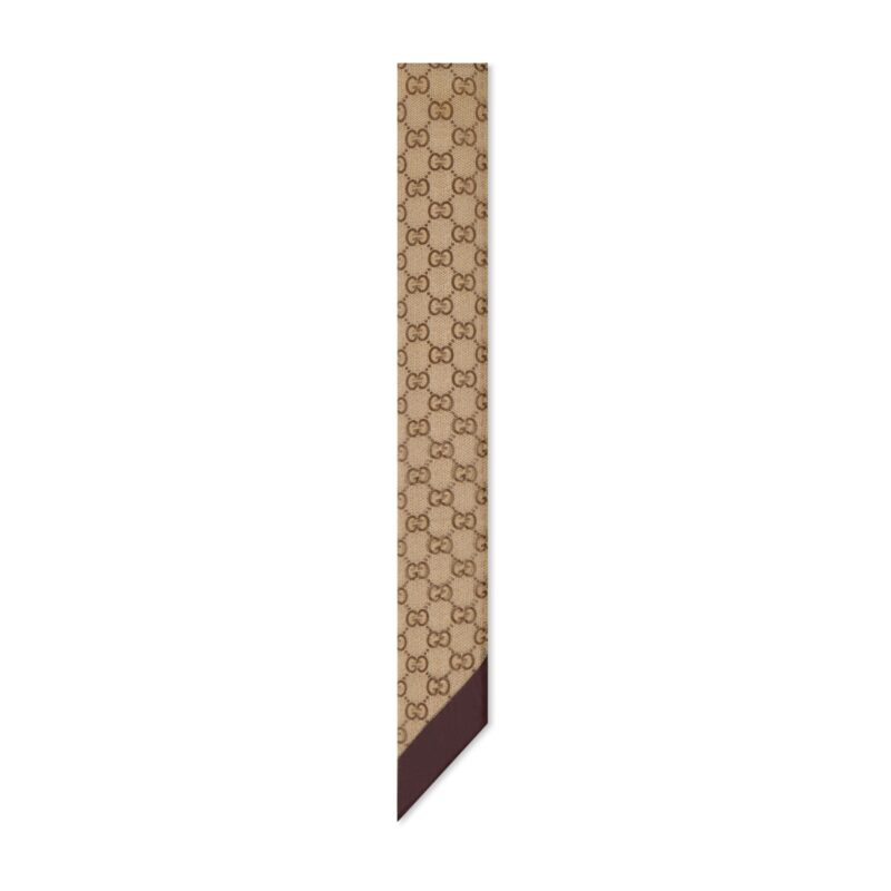 Gucci GW119-GUCCI-865307 3GAQS 9965-プリントシルクシフォンリボン
