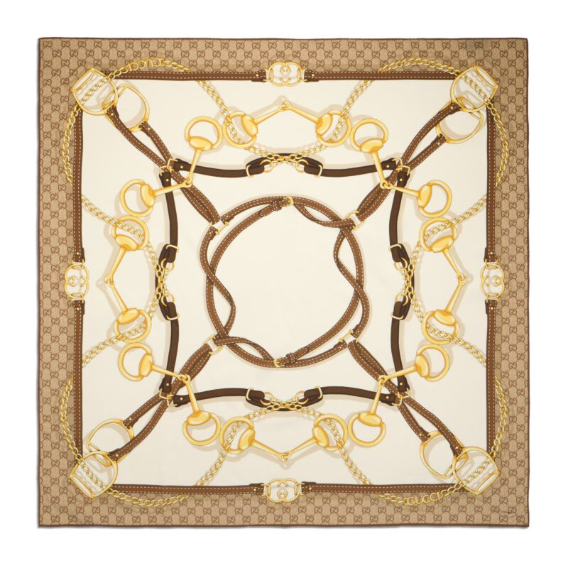 Gucci GW128-GUCCI-874230 3G005 9965 - Sciarpa in doppio crêpe di seta stampata