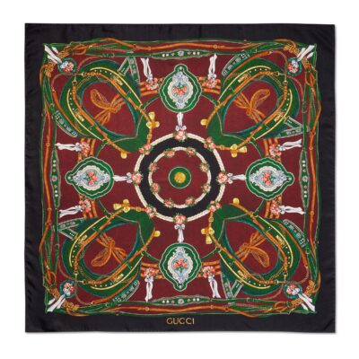 Gucci printed silk scarf