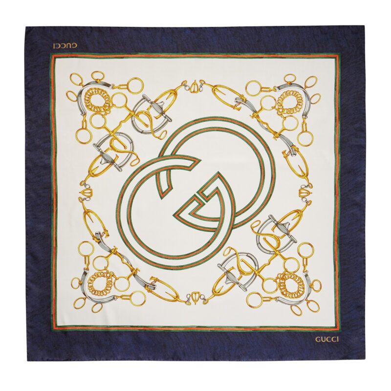 Gucci GW136-GUCCI-A00097 3G001 4078- Sciarpa in seta con stampa “Your Majesty”