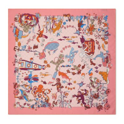Gucci GW139-GUCCI-851991 3G001 5700-Printed silk scarf