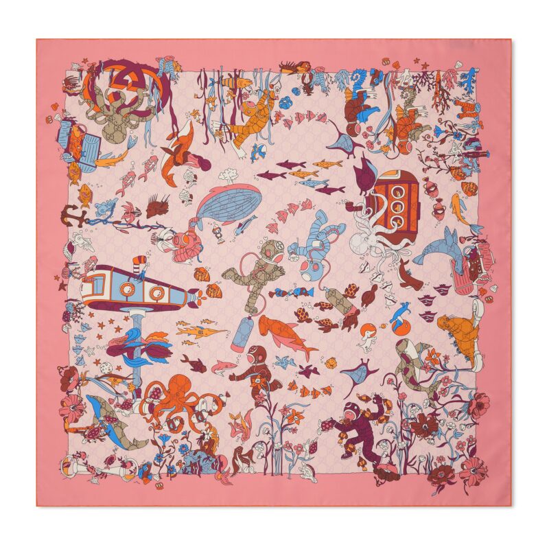 Gucci GW139-GUCCI-851991 3G001 5700 - Sciarpa in seta stampata
