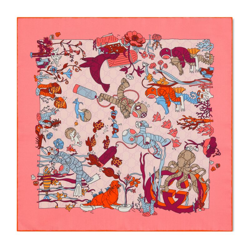 Gucci GW140-GUCCI-851991 3G001 5900 - Sciarpa in seta stampata