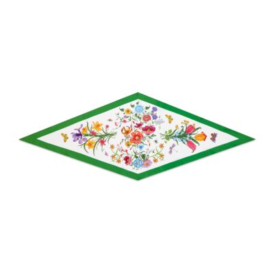 Gucci GW163-GUCCI-865352 3G001 9067-Printed silk twill losange muffler