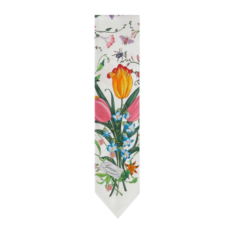 Gucci GW181-GUCCI-733434 3G001 9088-花柄プリントのシルクボウタイ