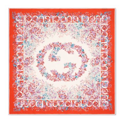 Gucci GW188-GUCCI-783157 3G001 7571-Printed silk twill scarf
