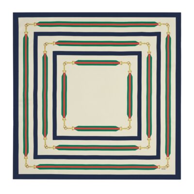 Gucci GW209-GUCCI-626781 3G001 9200- Interlocking double G-horse buckle silk scarf