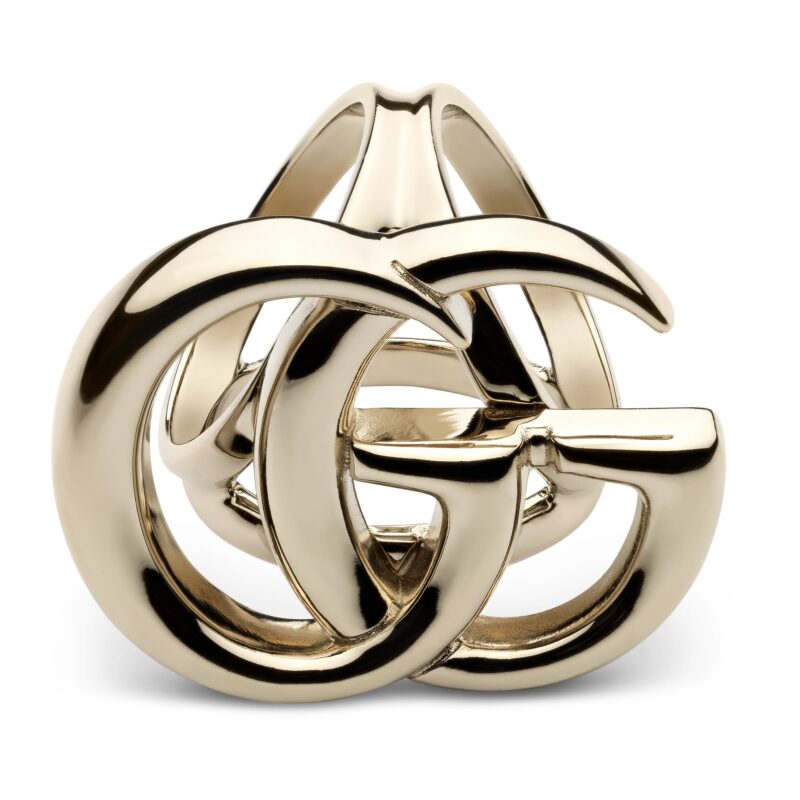 Gucci GW212-GUCCI-855134 3HBEB 8000-デュアルG字型スカーフバックルリング
