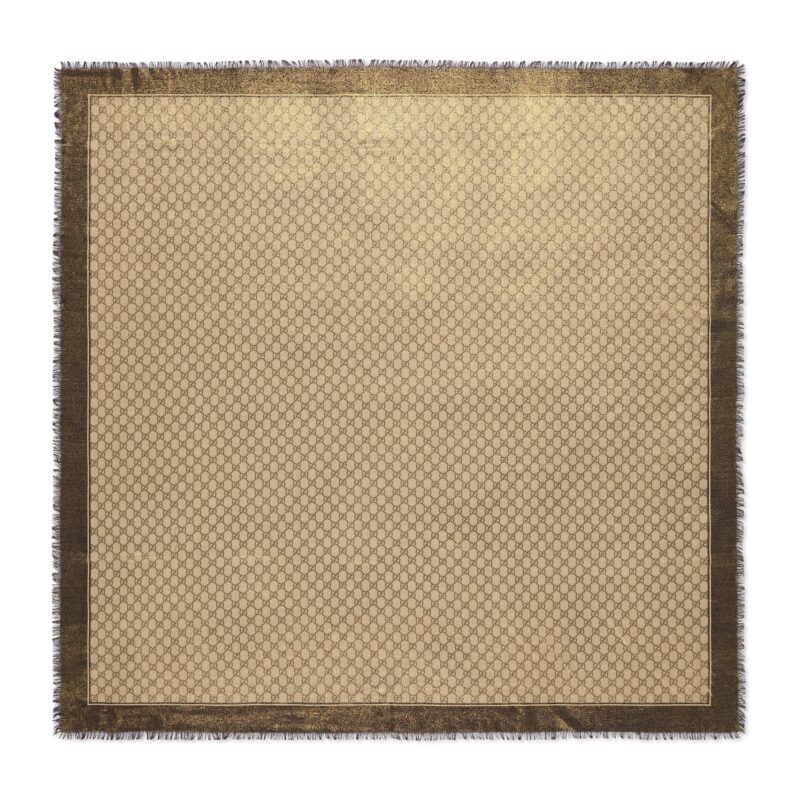 グッチ GW230-GUCCI-777039 3GAMX 9565-シャイニーGGウールジャカードショール