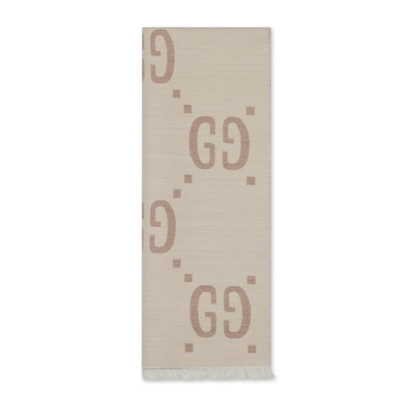 Gucci GW238-GUCCI-495592 4G350 9279-GG Sciarpa in lana e seta jacquard