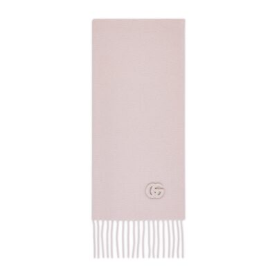 Gucci GW250-GUCCI-836559 3GAC0 5872 - Cashmere scarf with double G patch