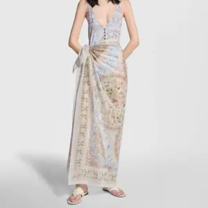 Louis Vuitton summer garden scarf 90
