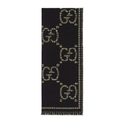 Gucci GW269-GUCCI-660025 4G386 1066- Check GG Wool Scarf