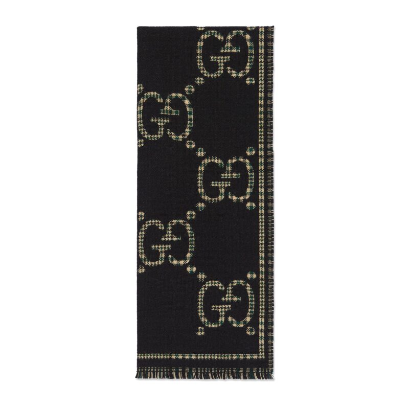 Gucci GW269-GUCCI-660025 4G386 1066 - Écharpe en laine à motif GG