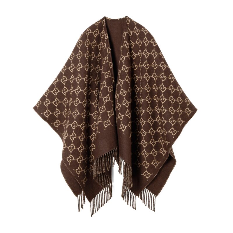 Gucci GW270-GUCCI-817831 3G200 2579-GG, cape en jacquard de laine