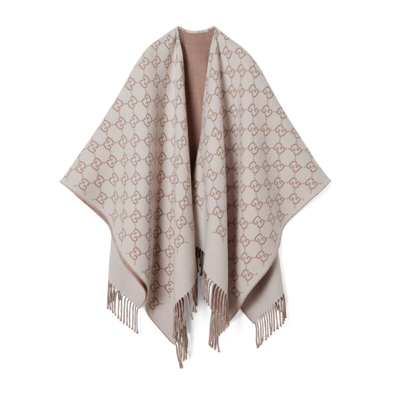 Gucci GW271-GUCCI-817831 3G200 9165-GG, cape en jacquard de laine