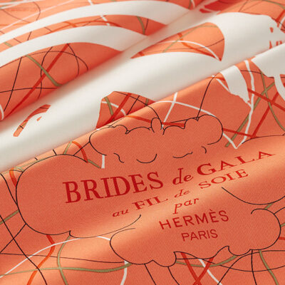 Hermès Gorgeous Reins Silk Scarf 90