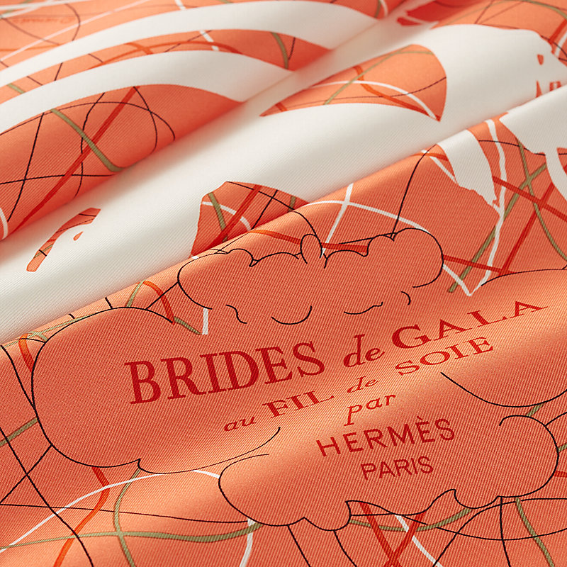 Hermès Gorgeous Reins Silk Scarf 90
