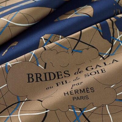 Hermès Gorgeous Reins Silk Scarf 90
