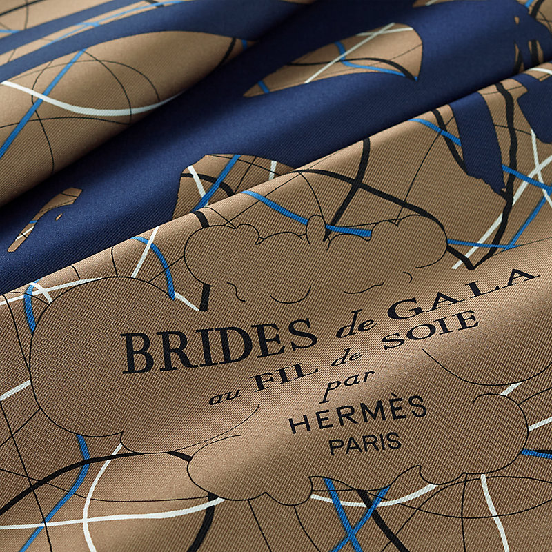 Hermès Gorgeous Reins Silk Scarf 90