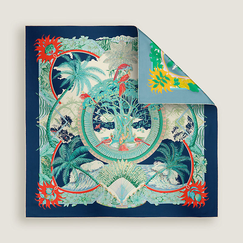 Hermès Aloha 90 reversible scarf