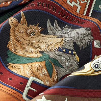 Hermès Dog Collar and Towel Scarf 90