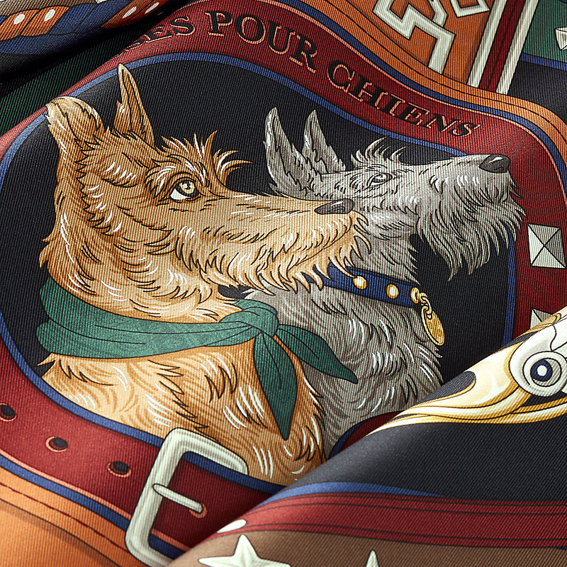 Hermès Dog Collar and Towel Scarf 90