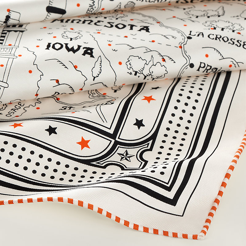 Hermès Steamboat 55 Silk Scarf