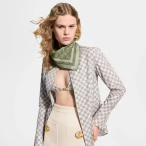 Écharpe Louis Vuitton en denim « Monogram Silhouette » 55