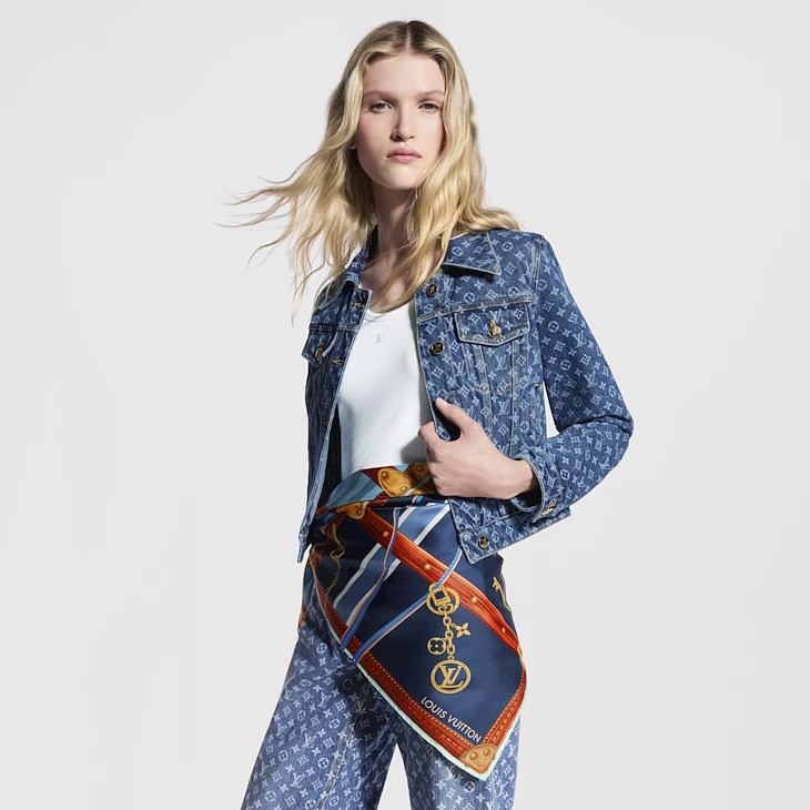 Louis Vuitton strap and trunk 90 scarf