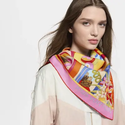 Louis Vuitton LV wonderland scarf 90