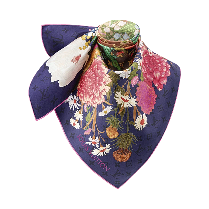 Pañuelo Louis Vuitton LV «En fleurs 90»