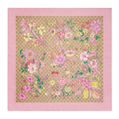 Gucci GW89-GUCCI-874779 3G001 5872-Printed GG Silk Twill Scarf