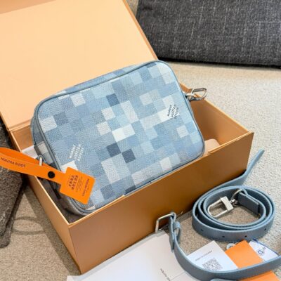 Louis Vuitton LV Blue Checkerboard Crossbody